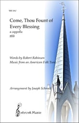 Come Thou Fount of Every Blessing TTBB choral sheet music cover